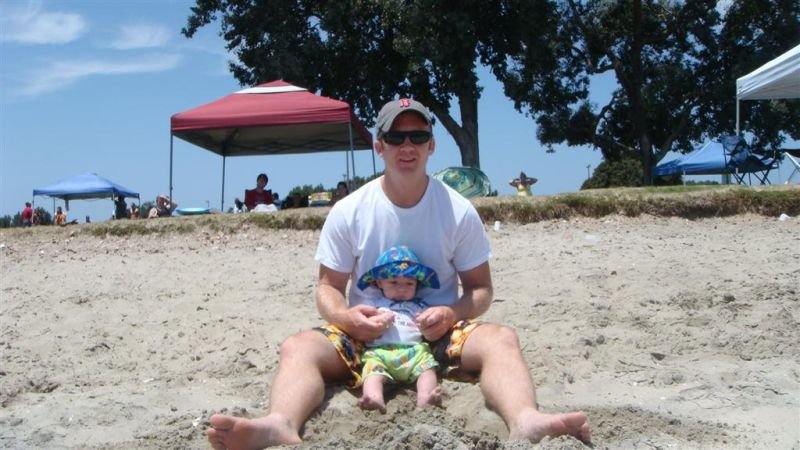 Trey & Daddy - Ski Beach